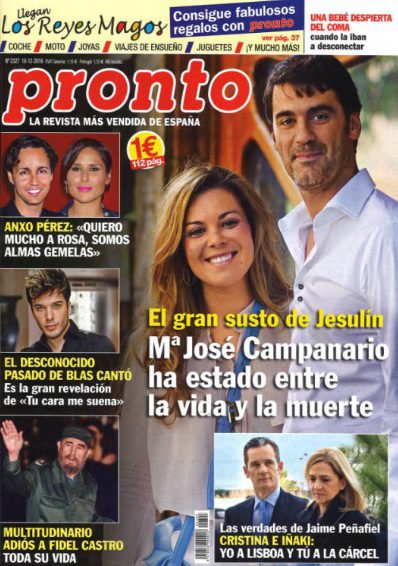 María José Campanario y Jesulín de Ubrique en la portada de Pronto