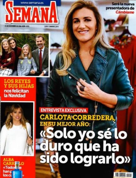 Carlota Corredera celebra su mejor año en televisión en la portada de la revista Semana
