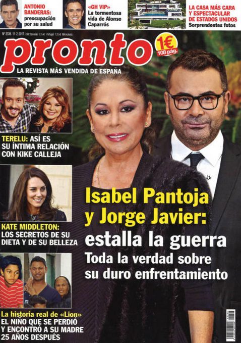 Pronto analiza la guerra entre Isabel Pantoja y Jorge Javier Vázquez