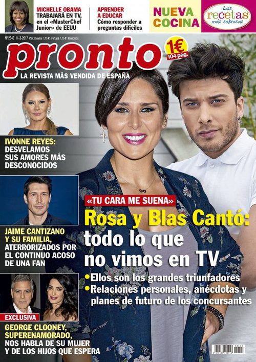 En la portada de Pronto: Blas Cantó y Rosa López, todo su paso por televisión