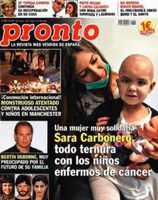 Sara Carbonero todo ternura con los niños enfermos de cáncer en la portada de Pronto
