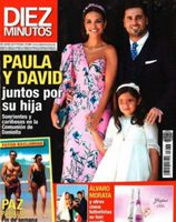 Paula Echevarría y David Bustamante juntos en la comunión de su hija en Diez Minutos