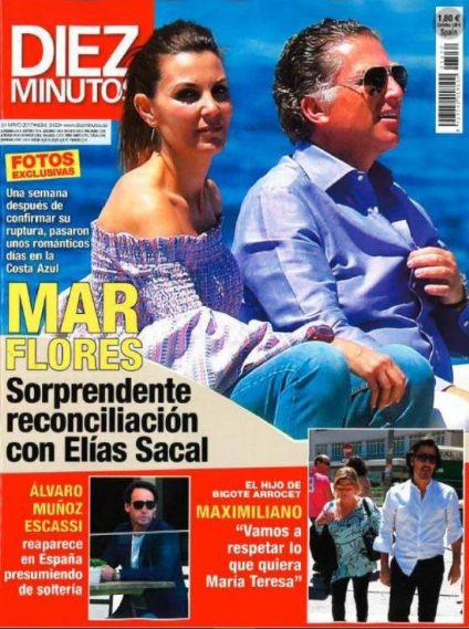 En Diez Minutos Mar Flores pillada con Elías Sacal tras romper su relación.