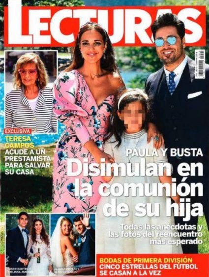 Paula Echevarría y David Bustamante disimulan en la comunión de Daniela en Lecturas