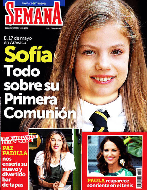 Semana informa de todos los detalles sobre la primera comunión de Sofía