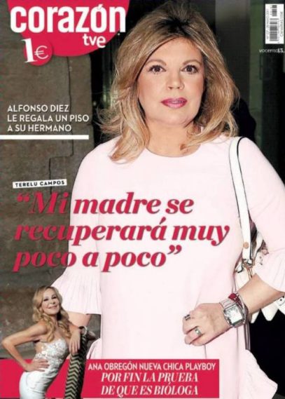 Terelu Campos, preocupada por la salud de su madre en la portada de Corazón