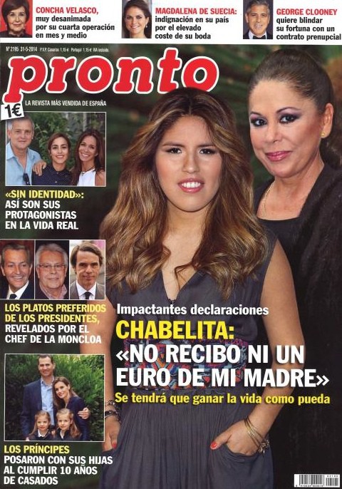 Chabelita habla de su madre en Pronto
