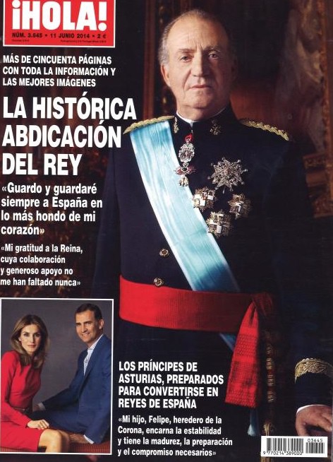 La histórica abdicación del Rey en ¡Hola!