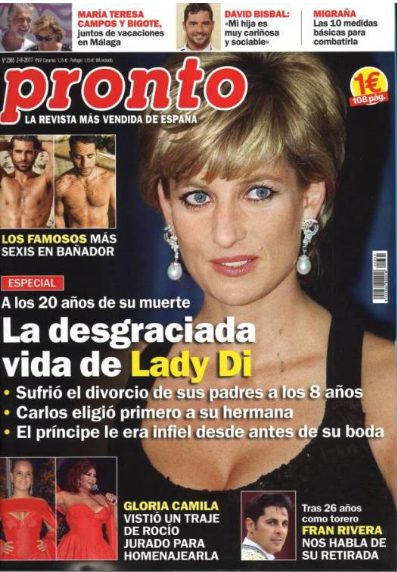 La desgraciada vida de Lady Di en la portada de Pronto