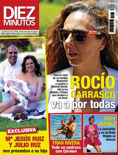Rocío Carrasco y María Jesús Ruiz protagonistas de la portada de Diez Minutos