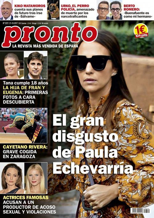Paula Echevarría y su gran disgusto en la portada de Pronto