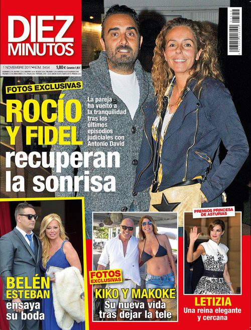 Rocío Carrasco y Fidel Albiac, felices en la portada de Diez Minutos