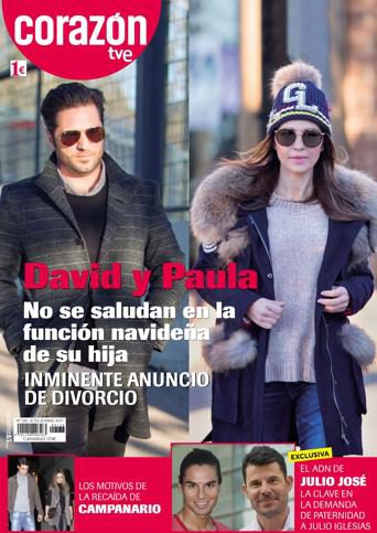 David Bustamante y Paula Echevarría en la portada de Corazón TVE