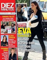 El primer paseo de Eva González y Cayetano Rivera con el pequeño Cayetano en la portada de Diez Minutos