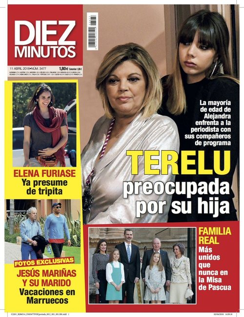 La preocupación de Terelu por su hija en la portada de Diez Minutos