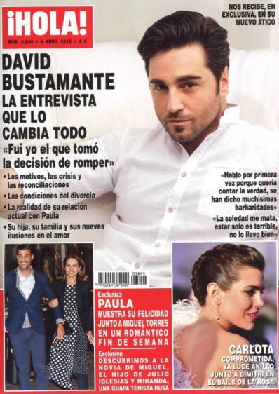 ¡Hola! dedica su portada a la primera entrevista en exclusiva de David Bustamente tras su divorcio