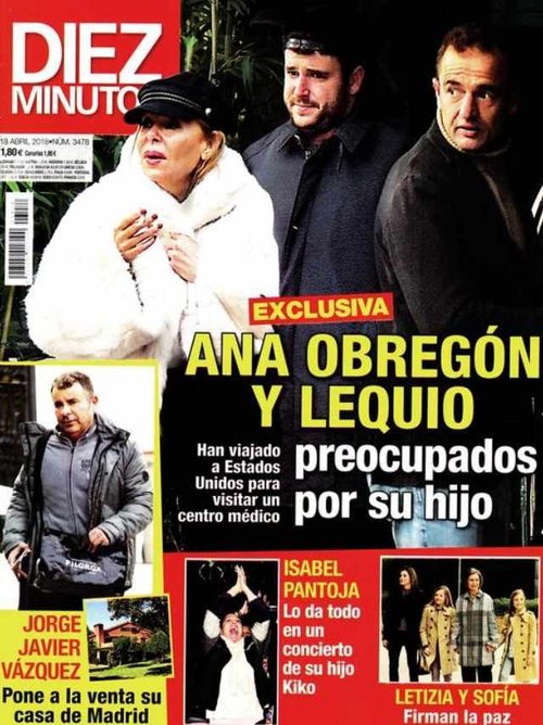 En Diez Minutos Ana Obregón y Alessandro Lequio viajan a Nueva York por la salud de su hijo