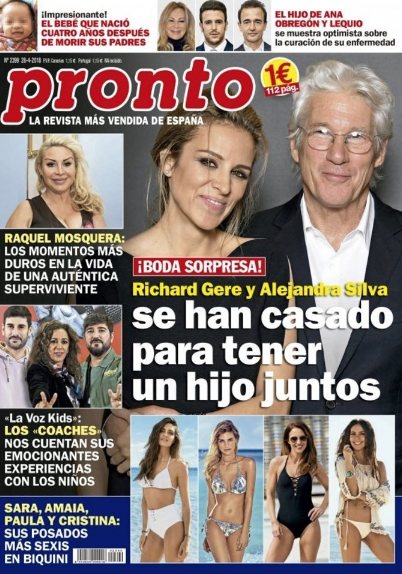 El motivo de la boda de Richard Gere y Alejandra Silva en Pronto