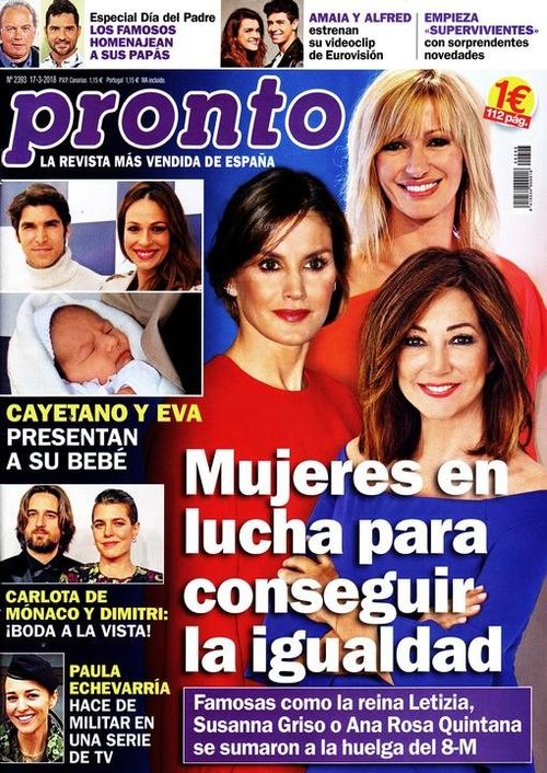 Las mujeres que luchan para conseguir la igualdad en la portada de Pronto