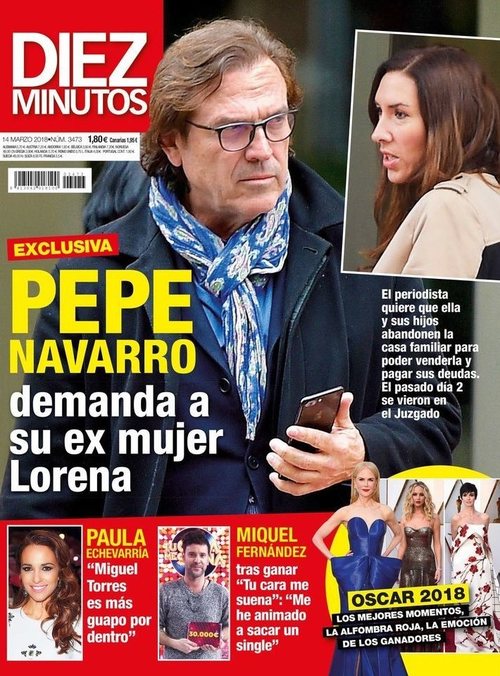 Pepe Navarro demanda a su exmujer Lorena para Diez Minutos