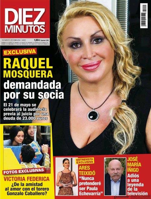 Raquel Mosquera demandada por su socia en la portada de la revista Diez Minutos