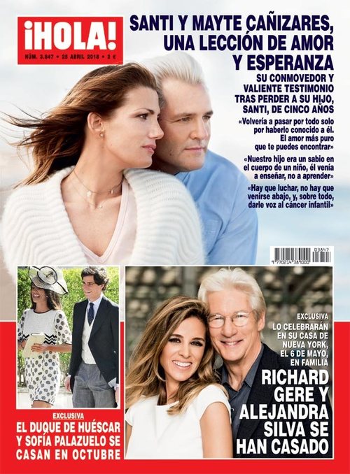 Santi y Mayte Cañizares hablan de la superación de la muerte de su hijo en la revista ¡Hola!