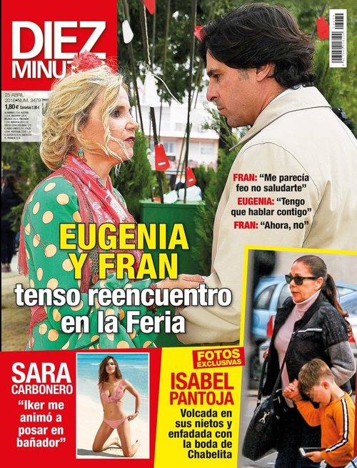 El tenso reencuentro entre Eugenia Martínez y Fran Rivera en la revista Diez Minutos