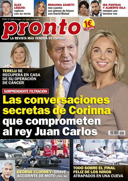 Las conversaciones secretas de Corinna sobre el Rey Juan Carlos en revista Pronto