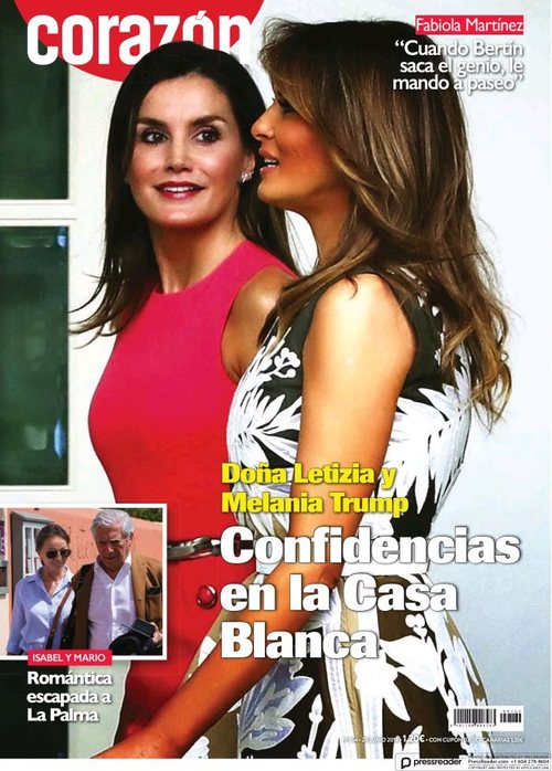 El encuentro entre la Reina Letizia y Melania Trump en la visita a EE.UU en revista Corazón