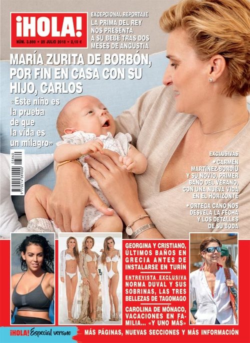 María Zurita de Borbón ya tiene a su hijo en casa después de dos meses en ¡HOLA!