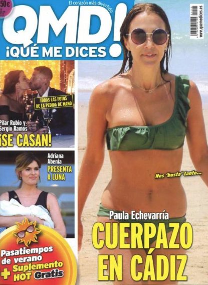 Paula Echevarría disfruta de sus vacaciones en Cádiz en portada revista QMD!