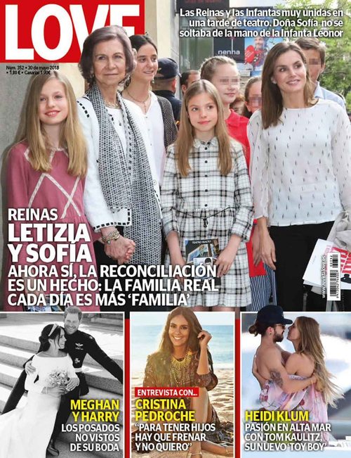 La tarde en familia de Doña Sofía y la Reina Letizia en la portada de la revista Love