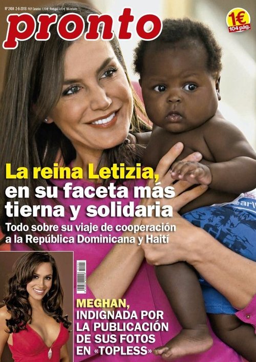 El viaje de cooperación a República Dominicana de la Reina Letizia en revista Pronto