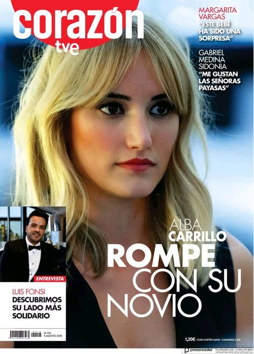 Alba Carillo de nuevo soltera en la portada de revista Corazón
