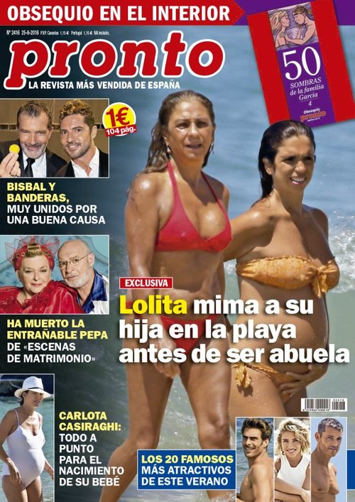 Lolita Flores pasa sus vacaciones junto a una Elena Furiase embarazadísima en Pronto