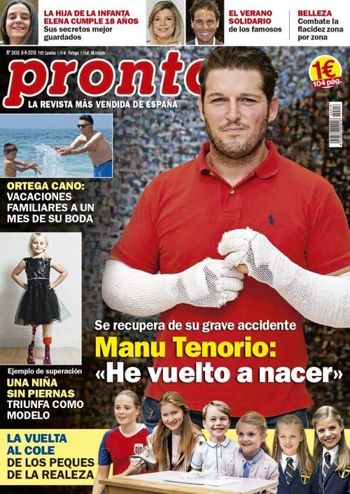 Manu Tenorio se recuerda de su grave accidente en portada de revista Pronto