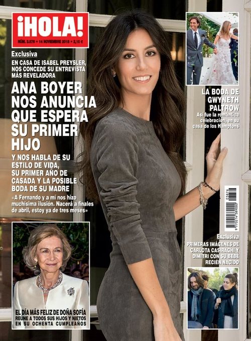 Ana Boyer anuncia que está embarazada en ¡HOLA!