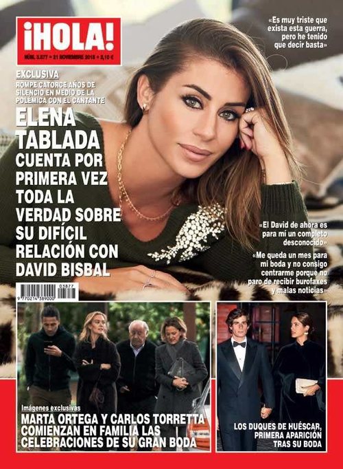 Elena Tablada cuenta en ¡Hola! la difícil relación con David Bisbal