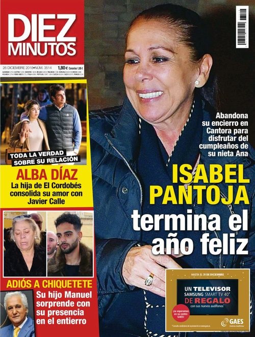Isabel Pantoja termina el año feliz con el cumpleaños de su nieta en Diez Minutos