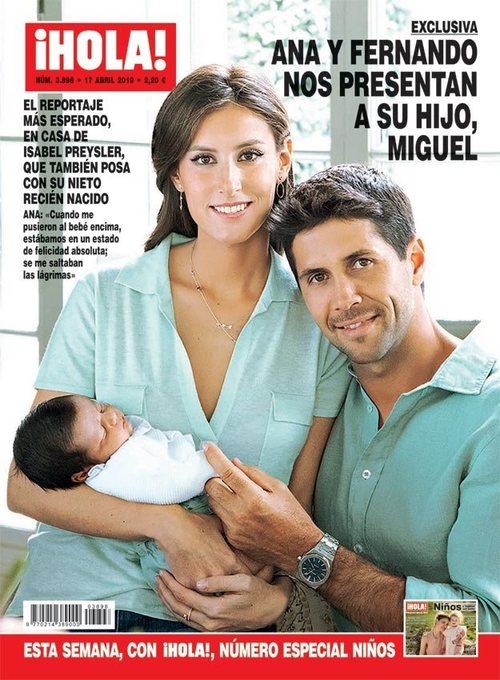 Ana Boyer y Fernando Verdasco presentan a su hijo Miguel en ¡HOLA!