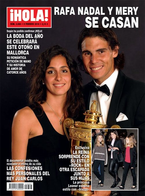 En revista ¡HOLA!, Rafa Nadal y Mery se casan en otoño de 2019