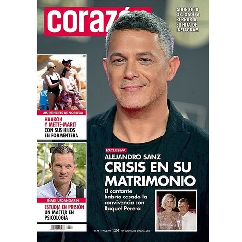 Corazón cuenta la crisis en el matrimonio de Alejandro Sanz