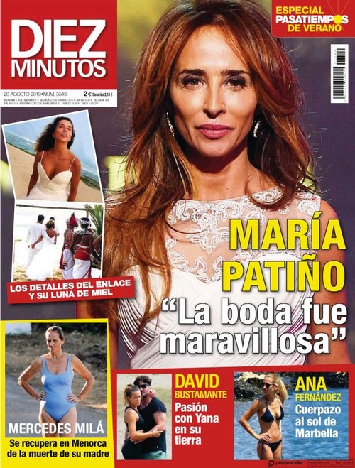 Diez Minutos recoge las primeras declaraciones de María Patiño tras su boda