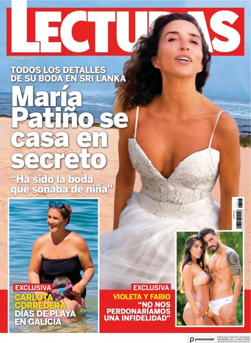 Lecturas habla de la boda en secreto de María Patiño