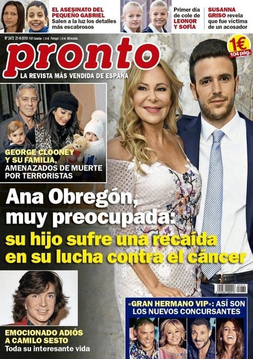 Pronto habla de la preocupación de Ana Obregón tras la recaída de su hijo