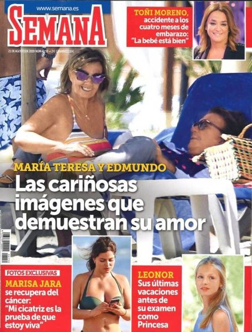 Semana habla de las cariñosas vacaciones de Mª Teresa Campos y Bigote Arrocet
