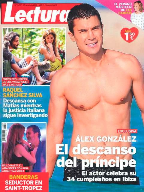 Álex González celebra su 34 cumpleaños en Lecturas