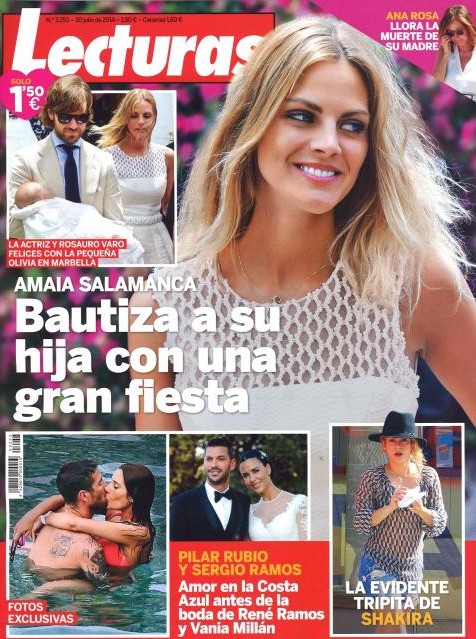 Amaia Salamanca bautiza a su hija con una gran fiesta en Lecturas
