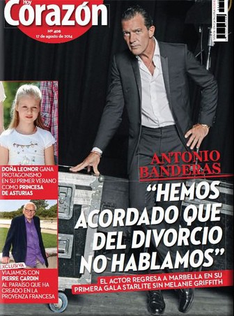 Antonio Banderas no habla de su divorcio con Melanie Griffith en Hoy Corazón