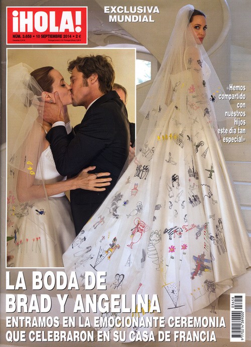 La boda de Brad Pitt y Angelina Jolie en ¡Hola!